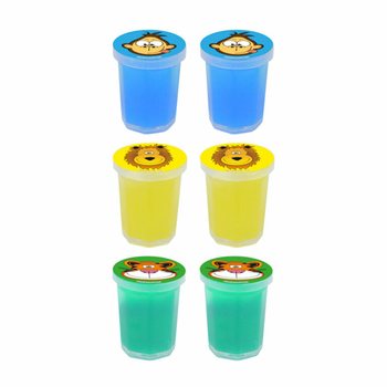 Dschungel Tier Schleim-Töpfchen (6er-Pack)
