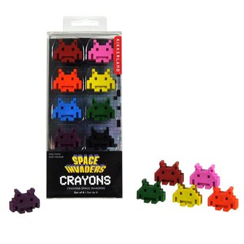 8 STÜCKE SPACE INVADERS Wachsmalstiften BOX (12st).