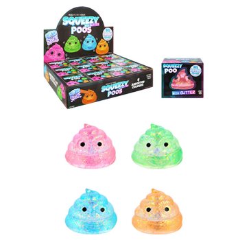 SQUEEZE KOT - MIT SUGAR GEL GLITZERFÜLLUNG - FARBMIX - IM DISPLAY (12 Stk.)