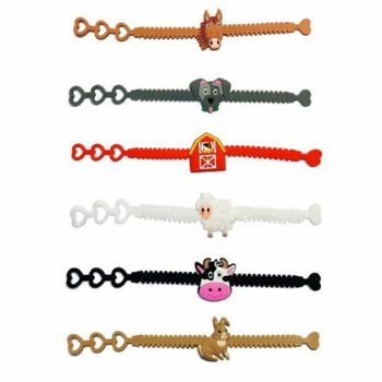Bauernhof Tiere Silikon Kinderarmbänder (12 Stk.)