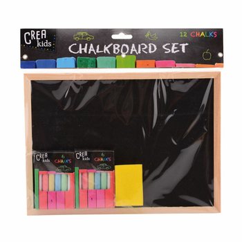 CREA KIDS - Kreidetafel Set 29x21CM mit Kreide & Schwamm (12 Stk.)
