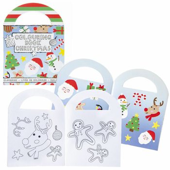 Kleine Weihnachts-Malbücher mit Stickern (48 Stk.)