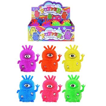 LEUCHTENDE PUFFER-MONSTER MIT 3 AUGEN IM DISPLAY (12 Stk.)