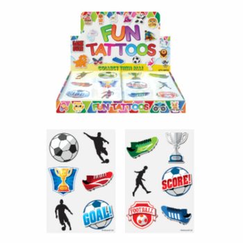 FUN TATTOOS - MODELL: FUSSBALL IN DISPLAY (96 Stk.)