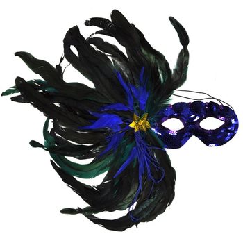 Augenmaske mit Federn - Modell 6 (4 Stk.)