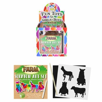 ECO FRIENDLY - MAGISCHE FARBEN SCRATCHPAPIER - BAUERNHOFTIERE IN DISPLAY (108 Stk.)