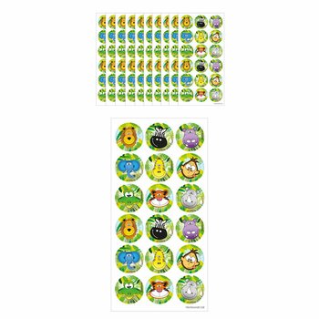 FUN STICKERS – DSCHUNGEL 18 STICKER PRO BOGEN (10 Stk.)