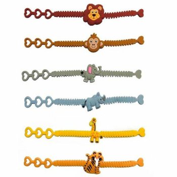 Dschungeltiere Silikon Kinderarmbänder (12 St.)