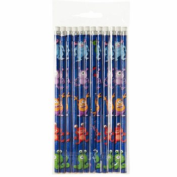 Monster Bleistifte mit Radiergummi (12 Stk.)