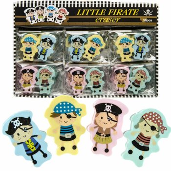 Piratenfiguren Radiergummi-Set - 2 Stück im Display