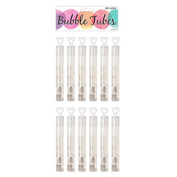 HOCHZEIT MINI SEIFENBLASEN ST&Auml;BE (1 Packung &agrave; 12 Stk.)