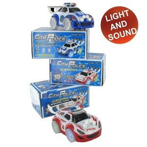 Bump & Go Polizei-Rennwagen (2er-Set)