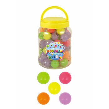 GLOW IN THE DARK STUITERBALLEN ø3.3 CM. IN POT (72st).