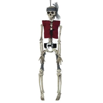 Hänge-Skelett Pirat 40 cm (6er-Pack) - Halloween-Deko B2B