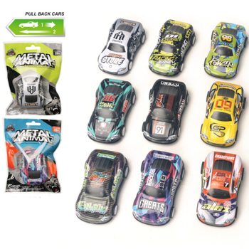 Metall Pullback-Rennautos in Geschenktüte (24 Stück)