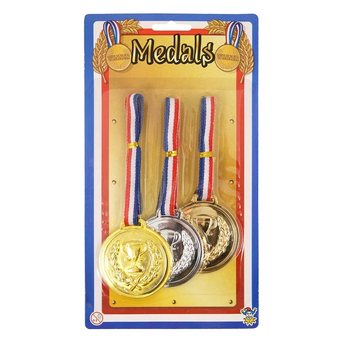 3 STÜCKE VON MEDAILE GEWINNEN AUF KARTE (6 st.)