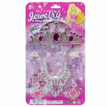PRINZESSINNEN BEAUTY-SET MIT TIARA, OHRRINGEN, KETTE & RINGEN