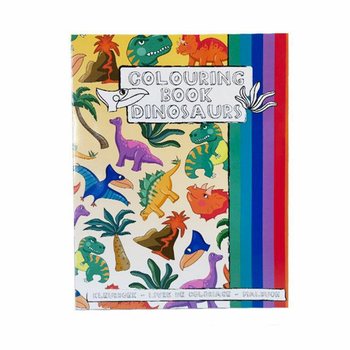 A4 - DINOSAURIER MALBUCH 21x28 cm, MIT STICKERN (12 Stk.)