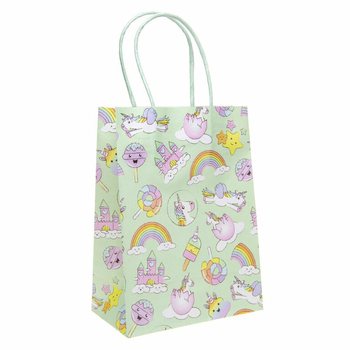 Einhorn Papier Geschenktaschen - 12er Set (16x9x22 cm)