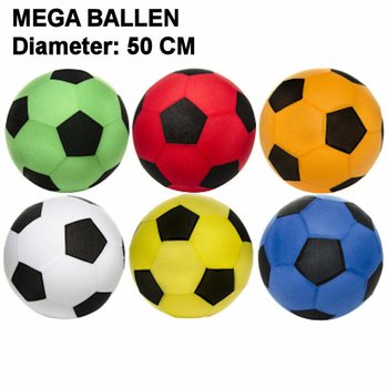 MEGA-BÄLLE - DURCHMESSER: 50 CM - GEMISCHTES FARBDISPLAY (12 Stk.)