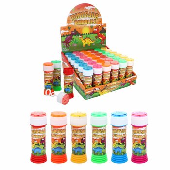 Dinosaurier Seifenblasen 50ml mit Geduldsspiel - Vorteilspack Display 36 Stück