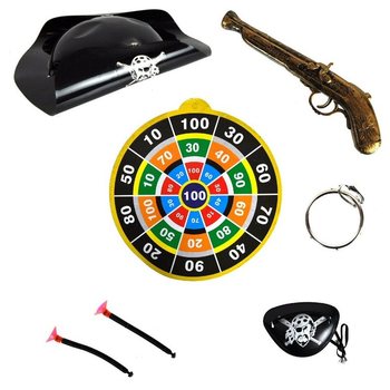 Piraten-Set mit Zielscheibe - Pirates Target (6er-Pack)