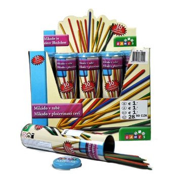 Mikado-Spiel in der Röhre (20er-Set) - Holzstäbchen B2B