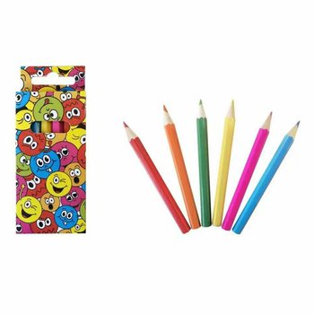 Smiley Buntstift-Set (6-teilig) - Displaybox 24 Stück