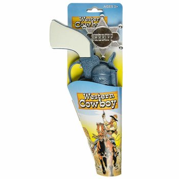 Cowboy-Pistole mit Abzeichen (6er-Pack)