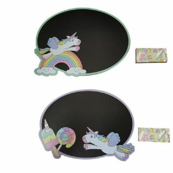 Einhorn Kreidetafel mit Kreide (24er Display)