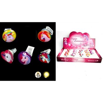 LUMINOUS LED EINHORN / EINHORN KINDERRINGE IM DISPLAY (50ST)