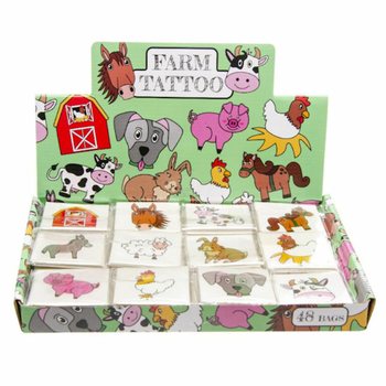 Lustige Tattoos - Bauernhof-Motiv (48 Packungen à 12 Tattoos)