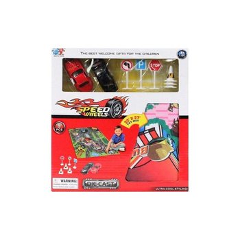 DAS CAST AUTO PLAY SET, EINSCHLIESSLICH SPIELPLATZ (6 Stück)