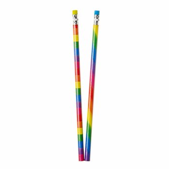 Regenbogen-Bleistifte mit Radiergummi (12 Stk.) - B2B Großhandel