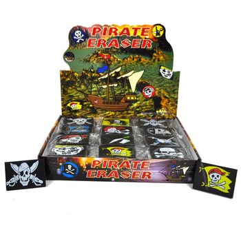Quadratischer Piraten-Radiergummi (60 Stk.)