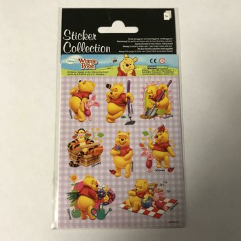 STICKERVEL: DISNEY WINNIE THE POOH, Dim. 16 x 9 cm. (10 stücke)