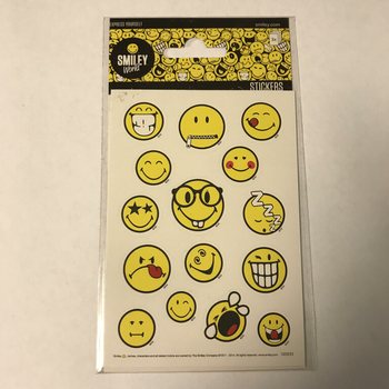 STICKERVEL: SMILEY'S, Dim. 16 x 9 cm. (10 stücke)