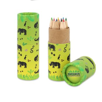 12 Buntstifte im Etui: Dschungeltier-Modell - Ausstellungsstück (20 Stück)