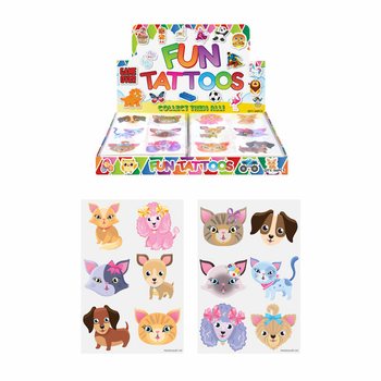 Fun Tattoos: Katzen & Hunde (96 Stk. Display)