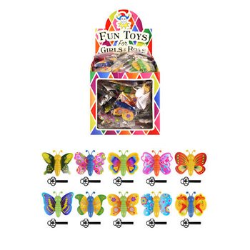 Abschuss-Schmetterlinge im Display (60 Stück)