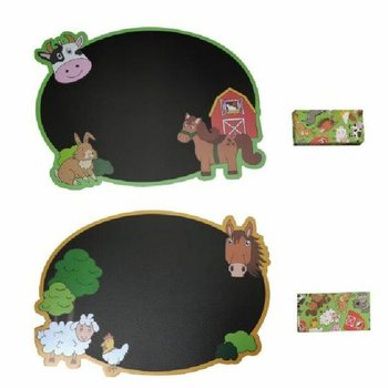 Bauernhof-Tiere Kreidetafel inkl. Kreideschachtel im Display (24 Stk.)
