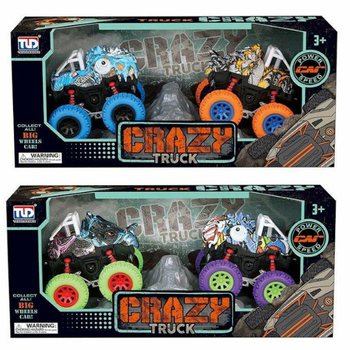 2-TEILIGE Reibungs-Dinosaurier Monster Trucks in Luxus-Geschenkbox - Mischfarben