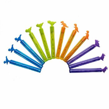 FARBIGE DINOSAURIER-BLASENSTÄBE (1 Packung mit 12 Stück)