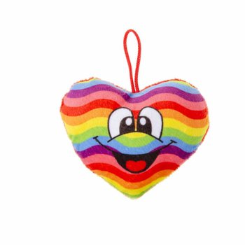 PLÜSCH-REGENBOGEN-HERZ-SMILEY (24 Stk.)