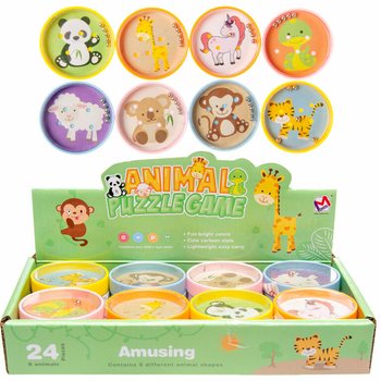 CHEERFUL ANIMALS PATIENCE GAMES IN DISPLAY (24 Stück)