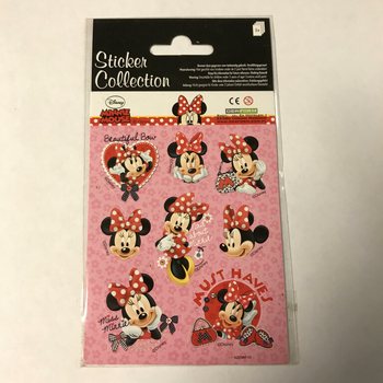 STICKERVEL: DISNEY MINNIE MOUSE, Abm. 16 x 9 cm. (10 stücke)