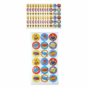FUN STICKERS - SUPERHELDEN 18 STICKER PRO BOGEN (10 Stk.)