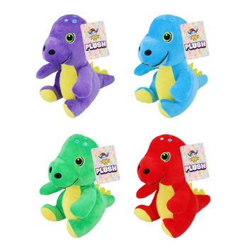 Plüsch-Dinosaurier - 19 cm hoch - verschiedene Farben (12 Stk.)