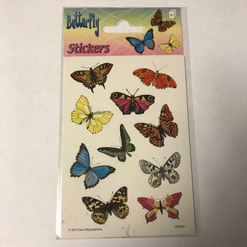 STICKERBOGEN: SCHMETTERLINGE, Maße 16 x 9 cm (10 Stk.)