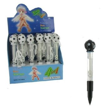 Fußball Seifenblasen-Stift mit Licht (24er Display)